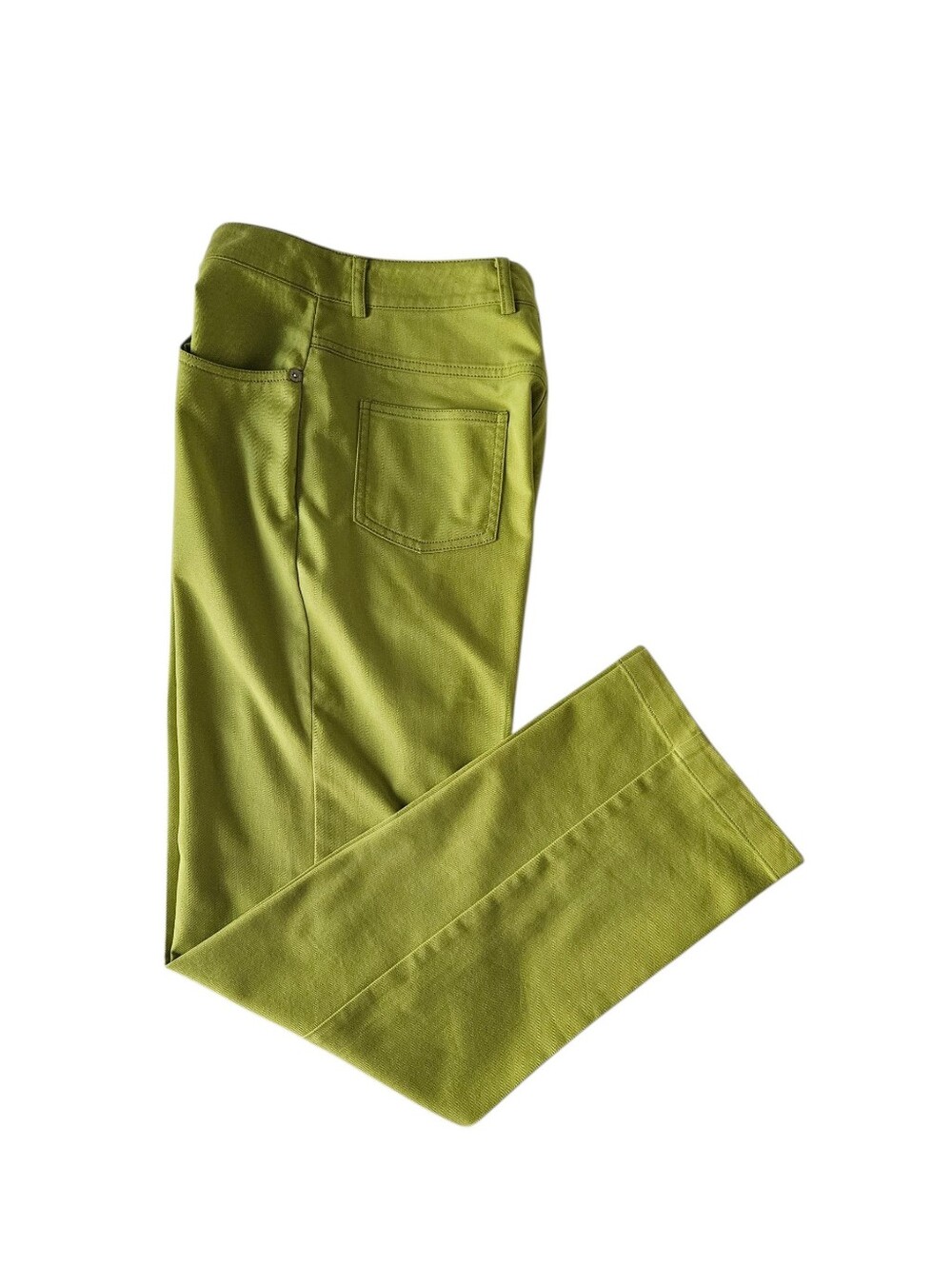 VTG ST. JOHN SPORT Lime Green Straight-Leg Pants / Jeans | SZ 4